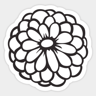 Black Flower Sticker